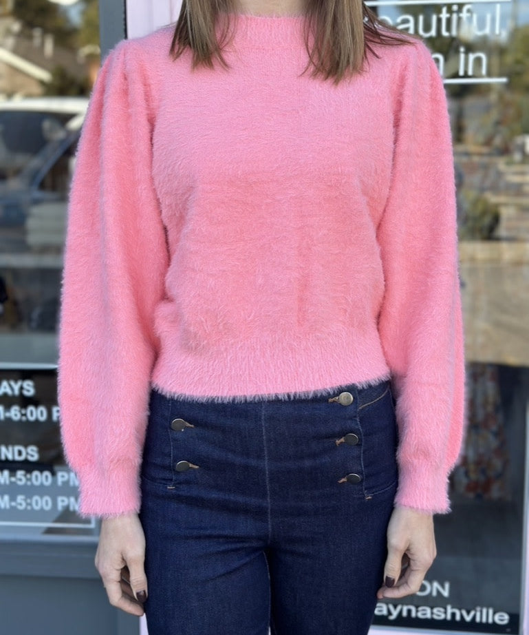 CREWNECK BUBBLE SLEEVE SWEATER