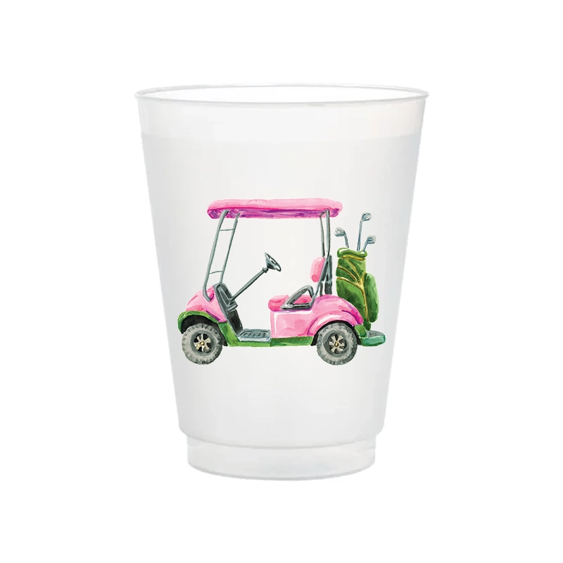 6 PACK OF FROSTED CUPS - GOLF CART