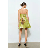 LIME FLORAL MINI DRESS