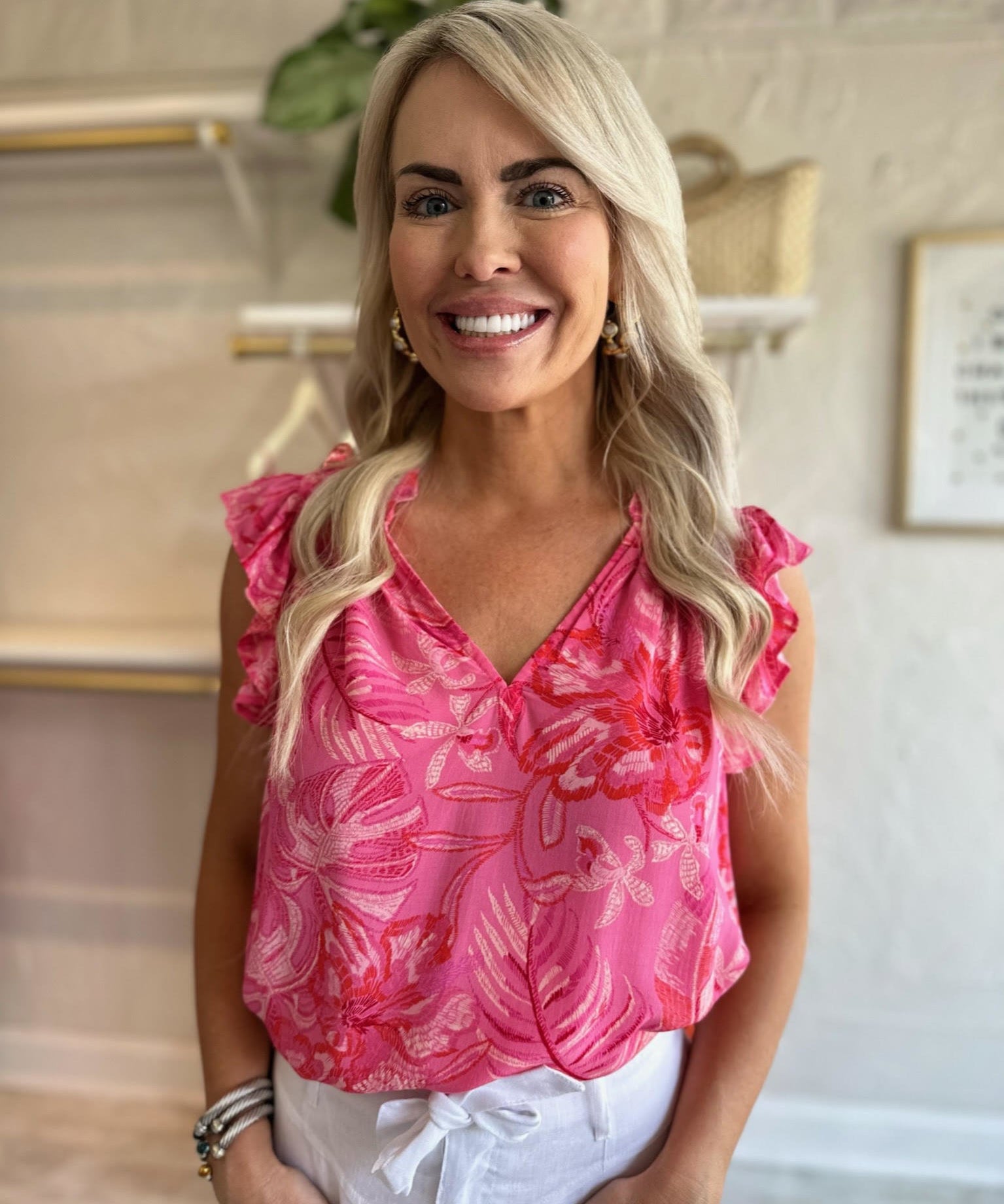 RUFFLE LEAF BLOUSE