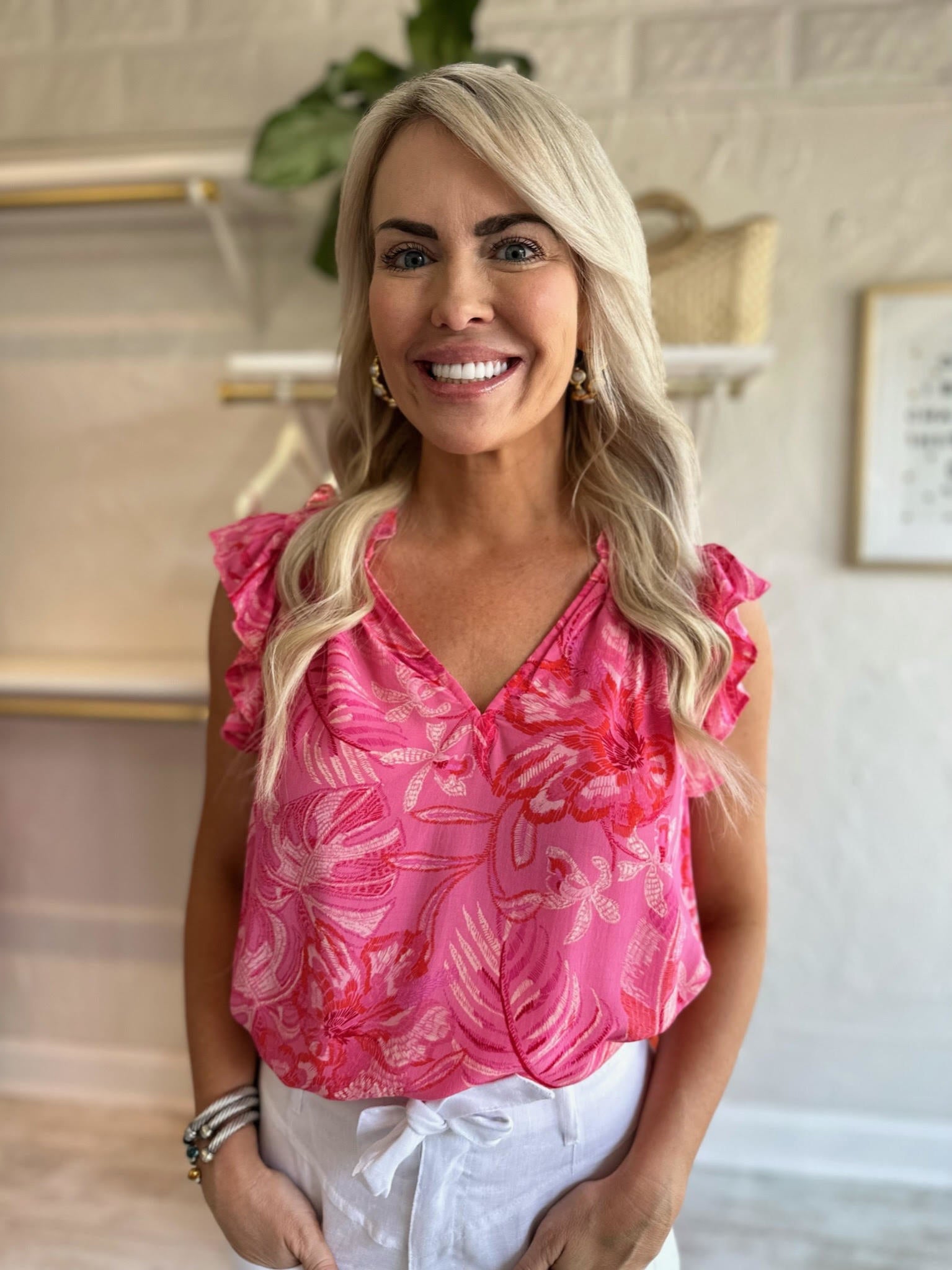 RUFFLE LEAF BLOUSE