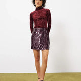 SEQUIN WRAP MINI SKIRT