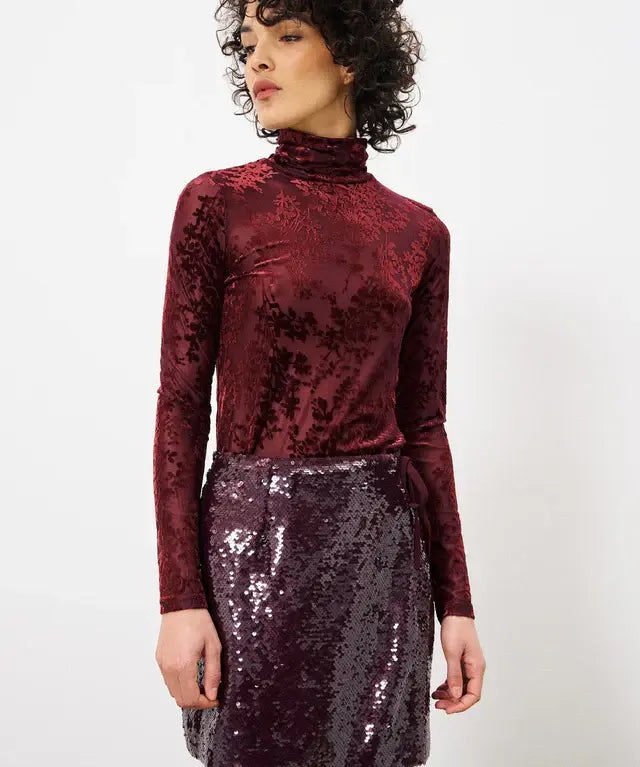 SEQUIN WRAP MINI SKIRT