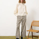 ELINE EYELET  PRINT BLOUSE
