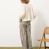 ELINE EYELET  PRINT BLOUSE
