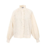 ELINE EYELET  PRINT BLOUSE