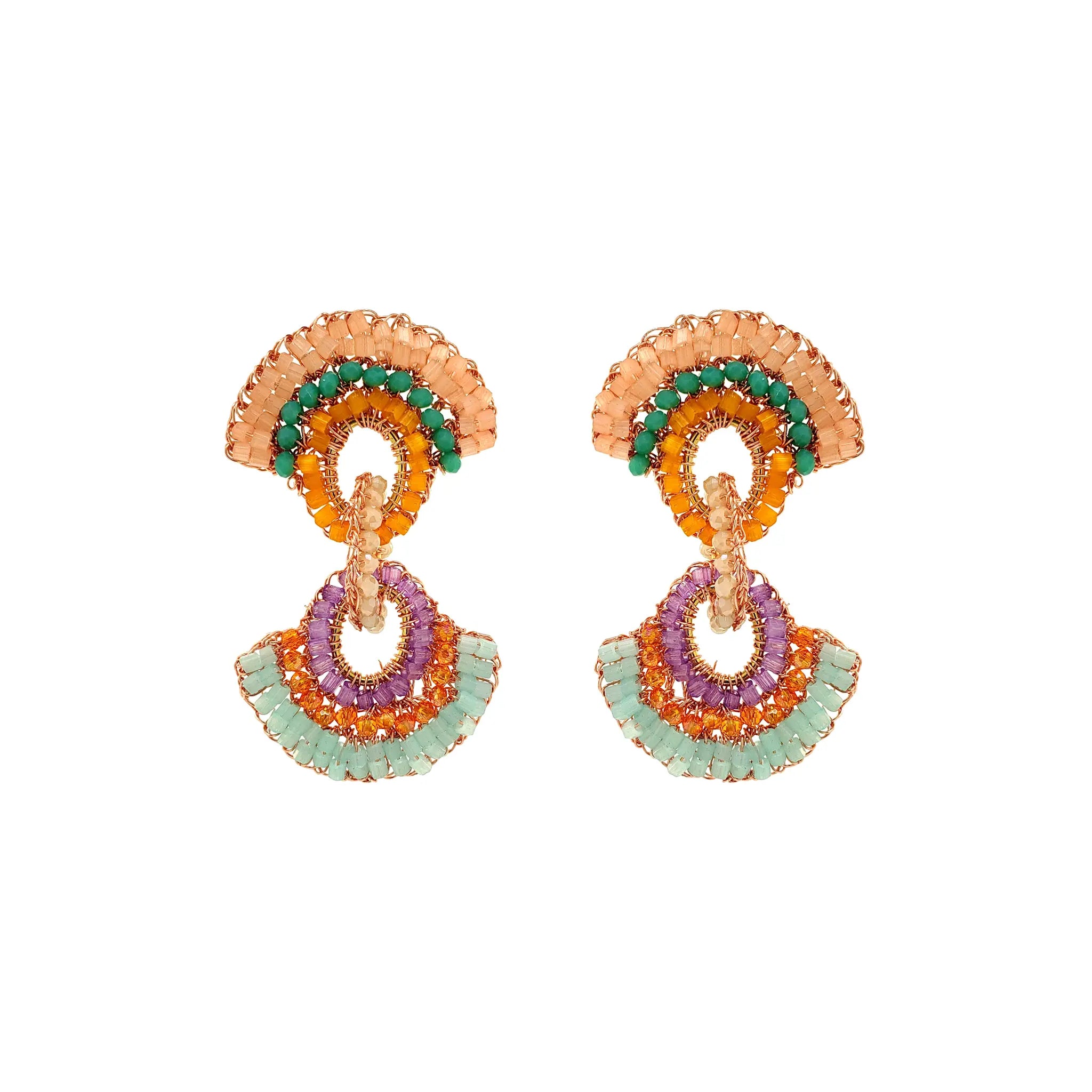 HANNAH EARRING PINK ORANGE