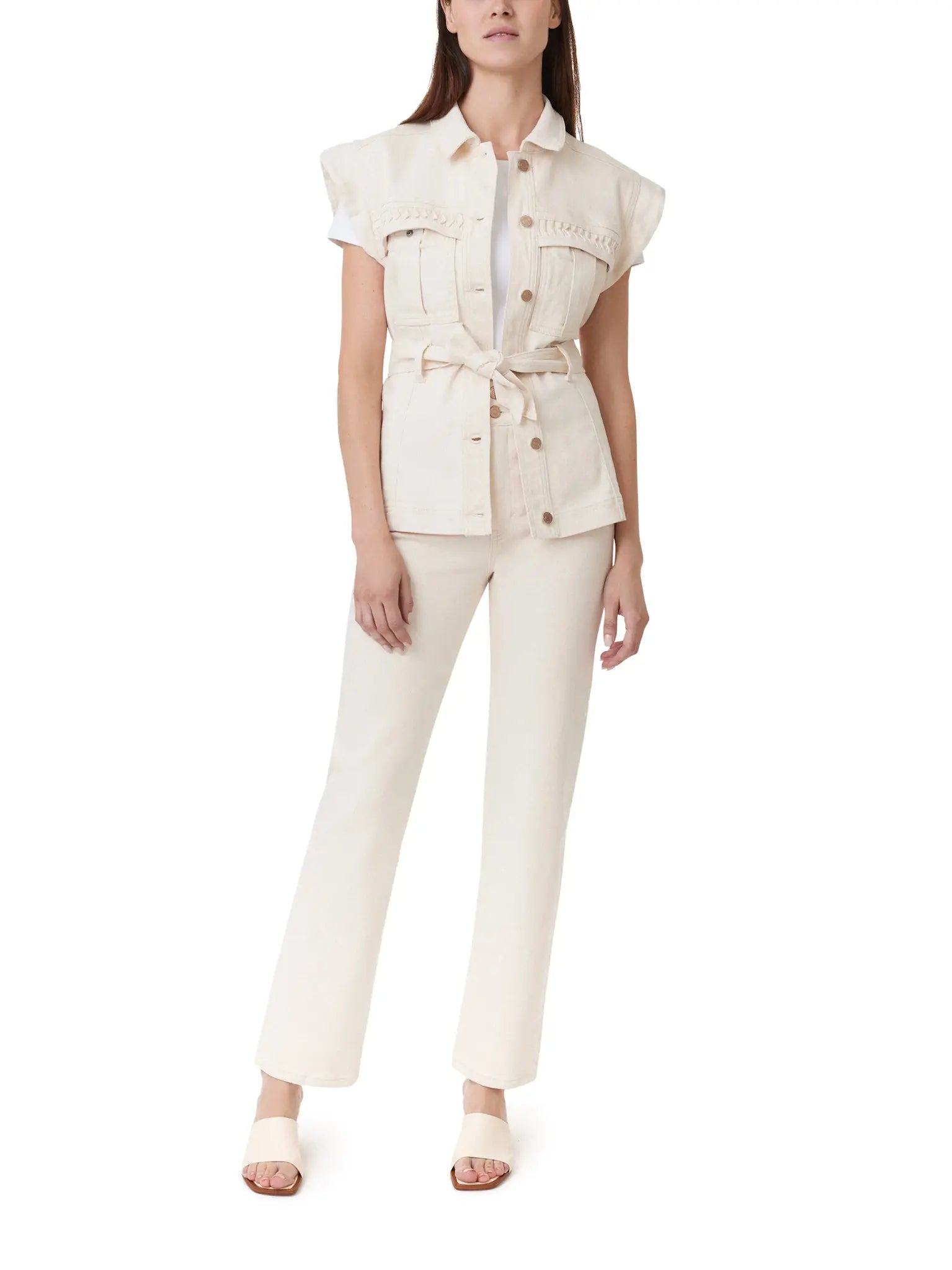 VEST WITH PLEATED POCKET