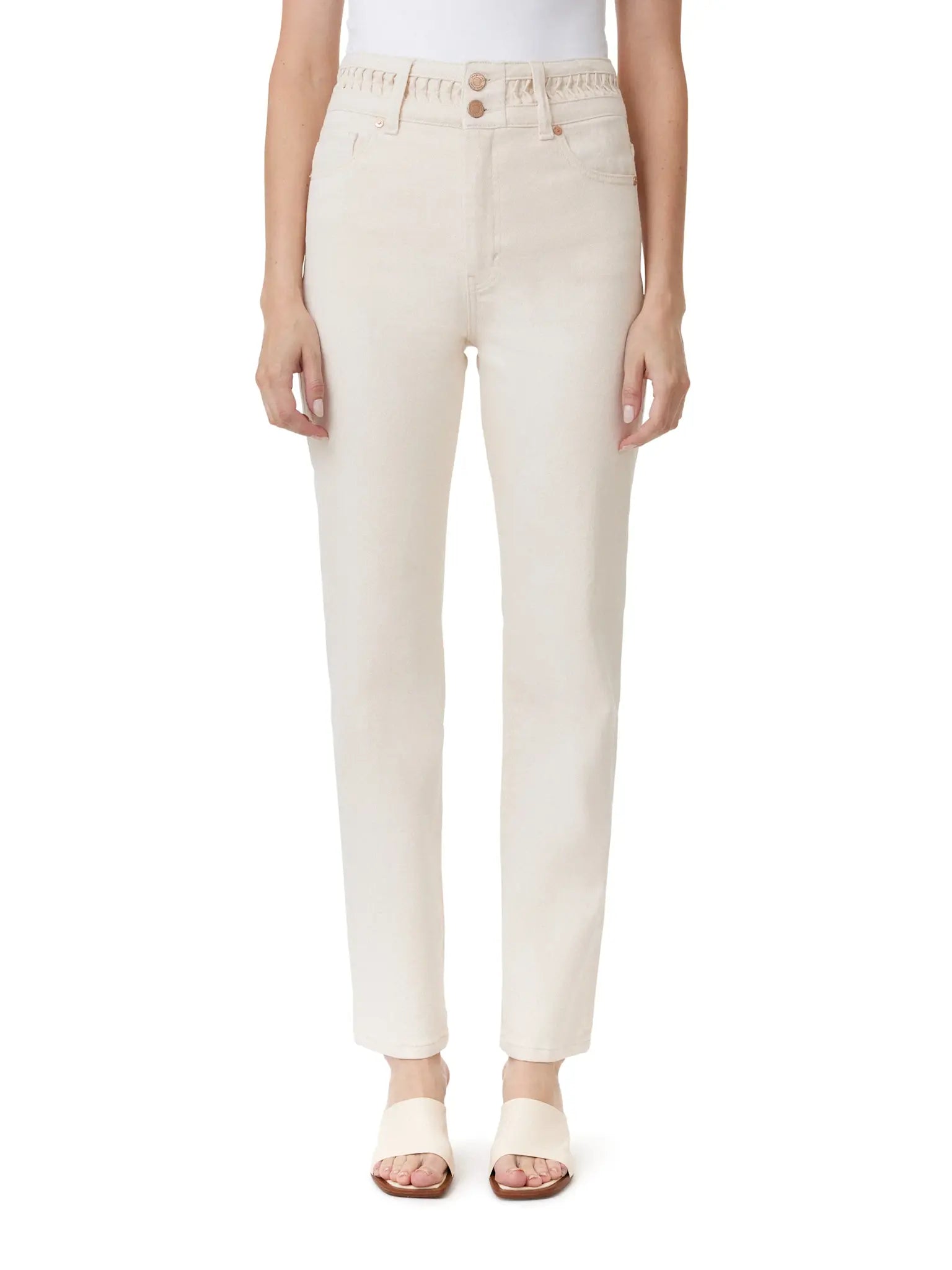 HIGH RISE W/PLEATED WAIST BAND