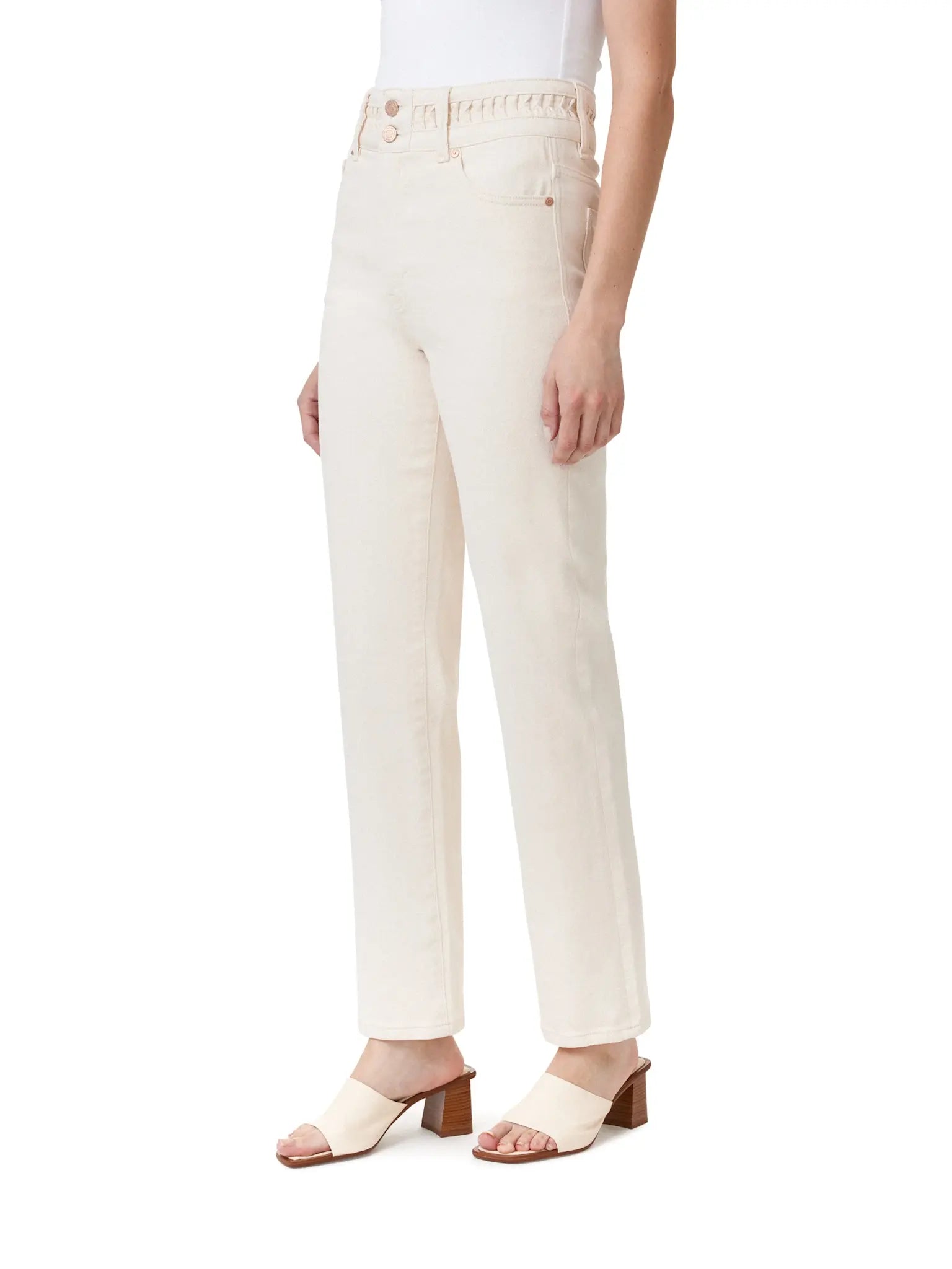 HIGH RISE W/PLEATED WAIST BAND