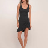 TORI SIDE GATHER TANK DRESS