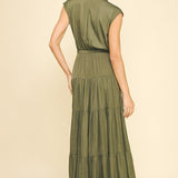 TIERED SLVLS MAXI DRESS