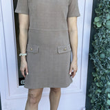 CHENILLE TEXTURED SHIFT DRESS