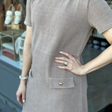 CHENILLE TEXTURED SHIFT DRESS