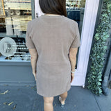 CHENILLE TEXTURED SHIFT DRESS