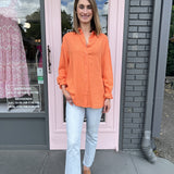 LINEN BUTTON DOWN TOP