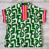 SSLV PRINT TOP W/CONTRASTING DETAIL (Additional Colors)