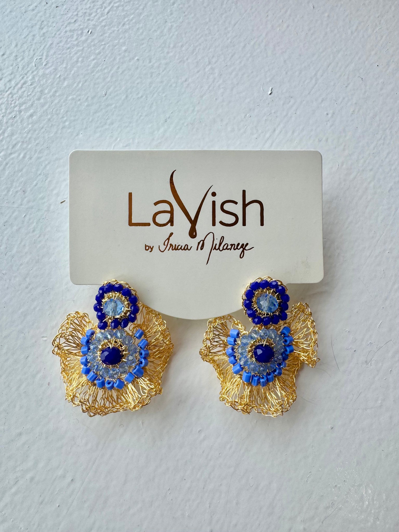 LIA MINI EARRING BLUE