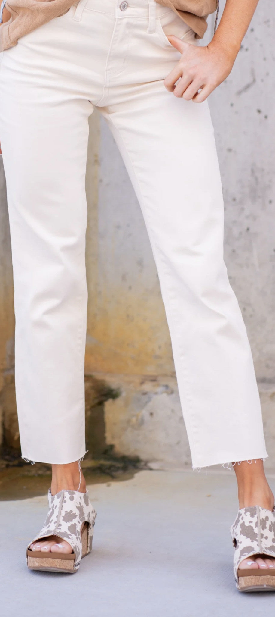 High Rise Crop Straight Jean