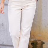High Rise Crop Straight Jean