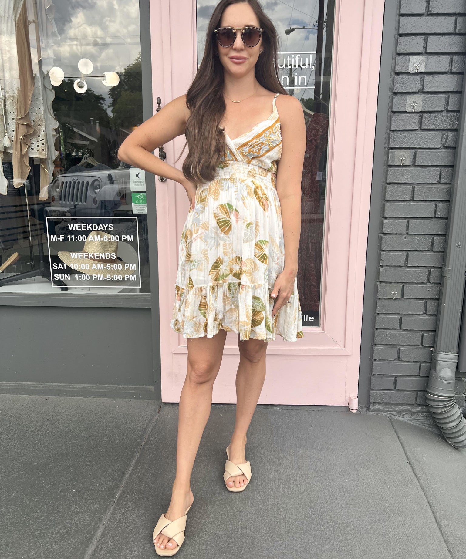 JENNY LEAF MINI DRESS