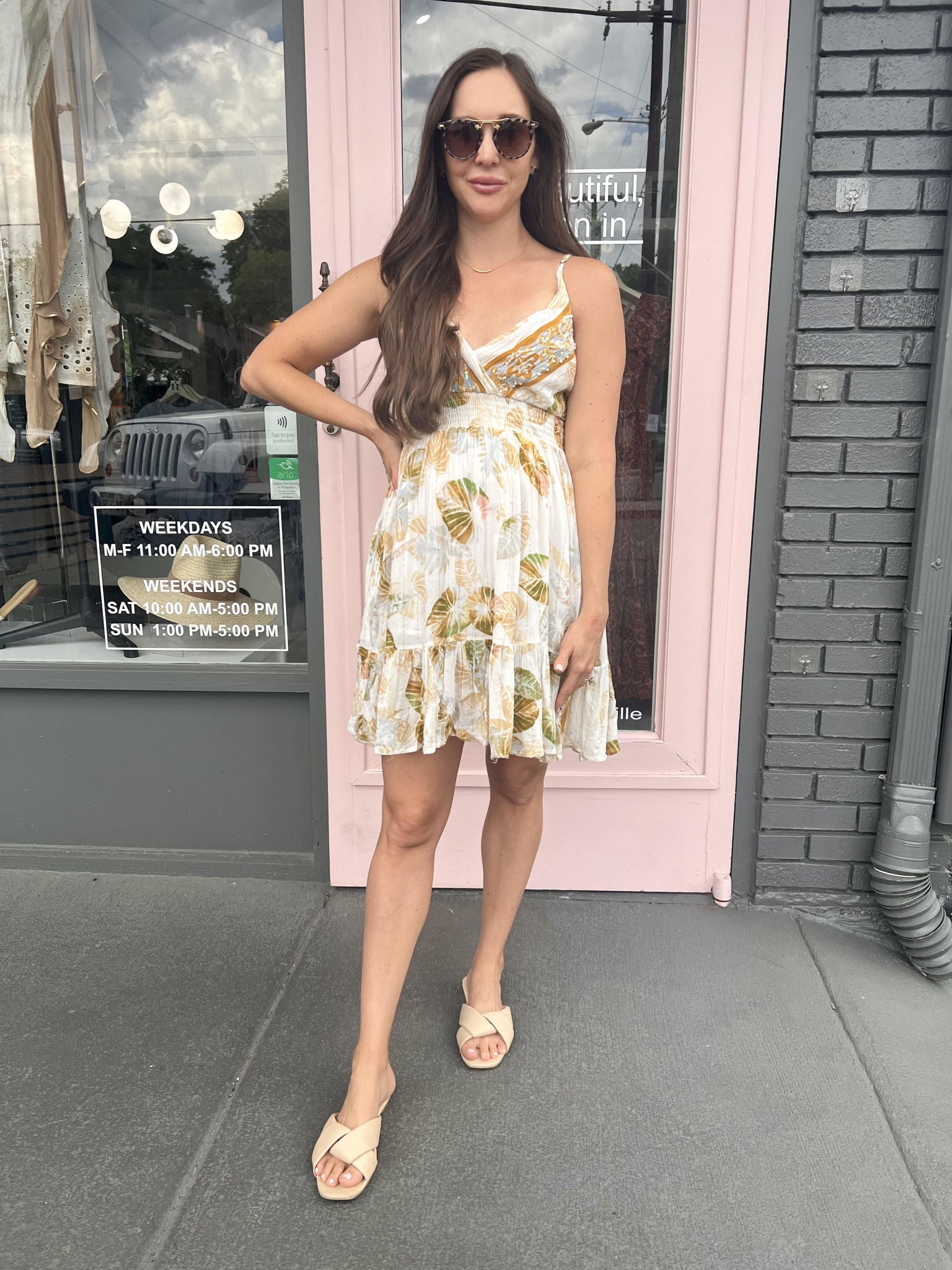 JENNY LEAF MINI DRESS