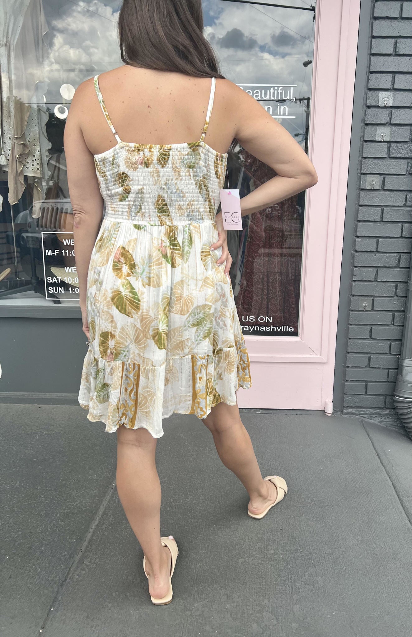 JENNY LEAF MINI DRESS