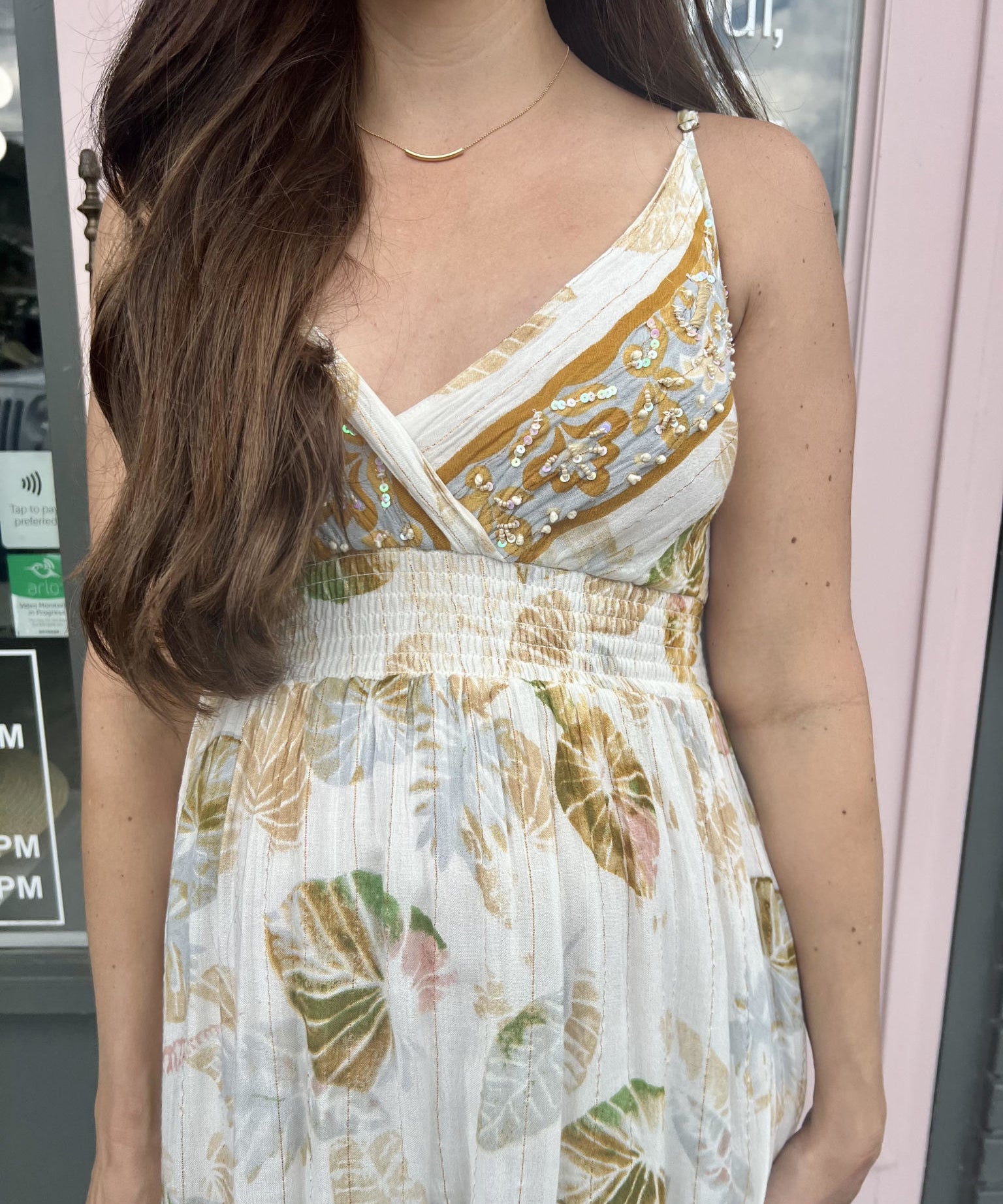 JENNY LEAF MINI DRESS