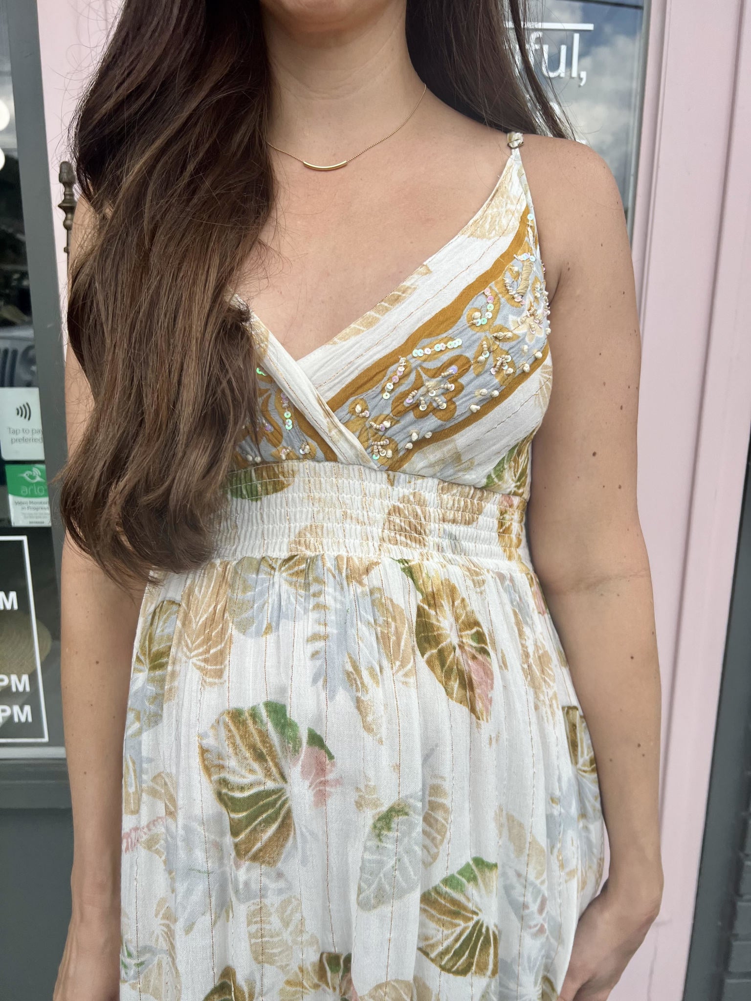 JENNY LEAF MINI DRESS