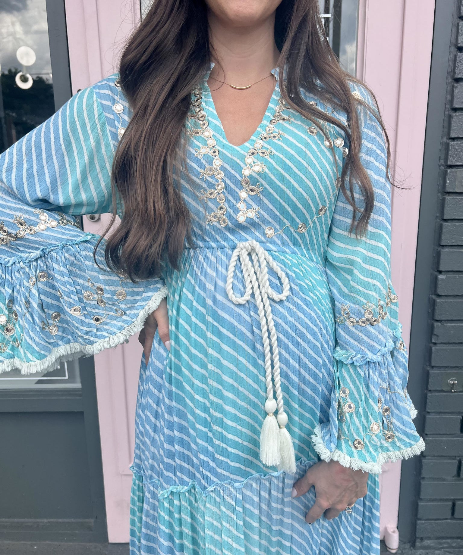 JESS STRIPE MAXI DRESS