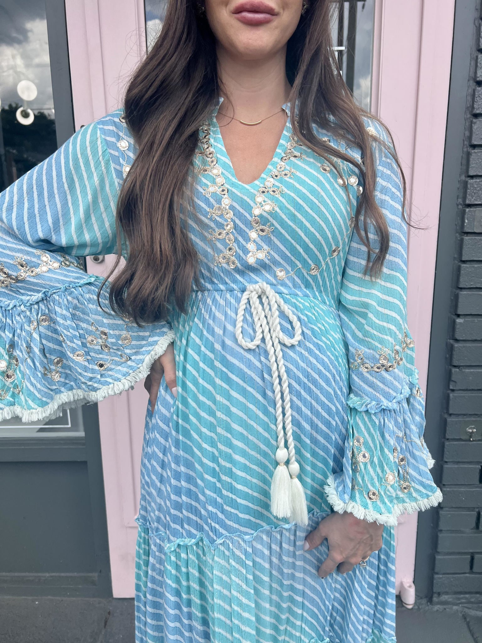JESS STRIPE MAXI DRESS