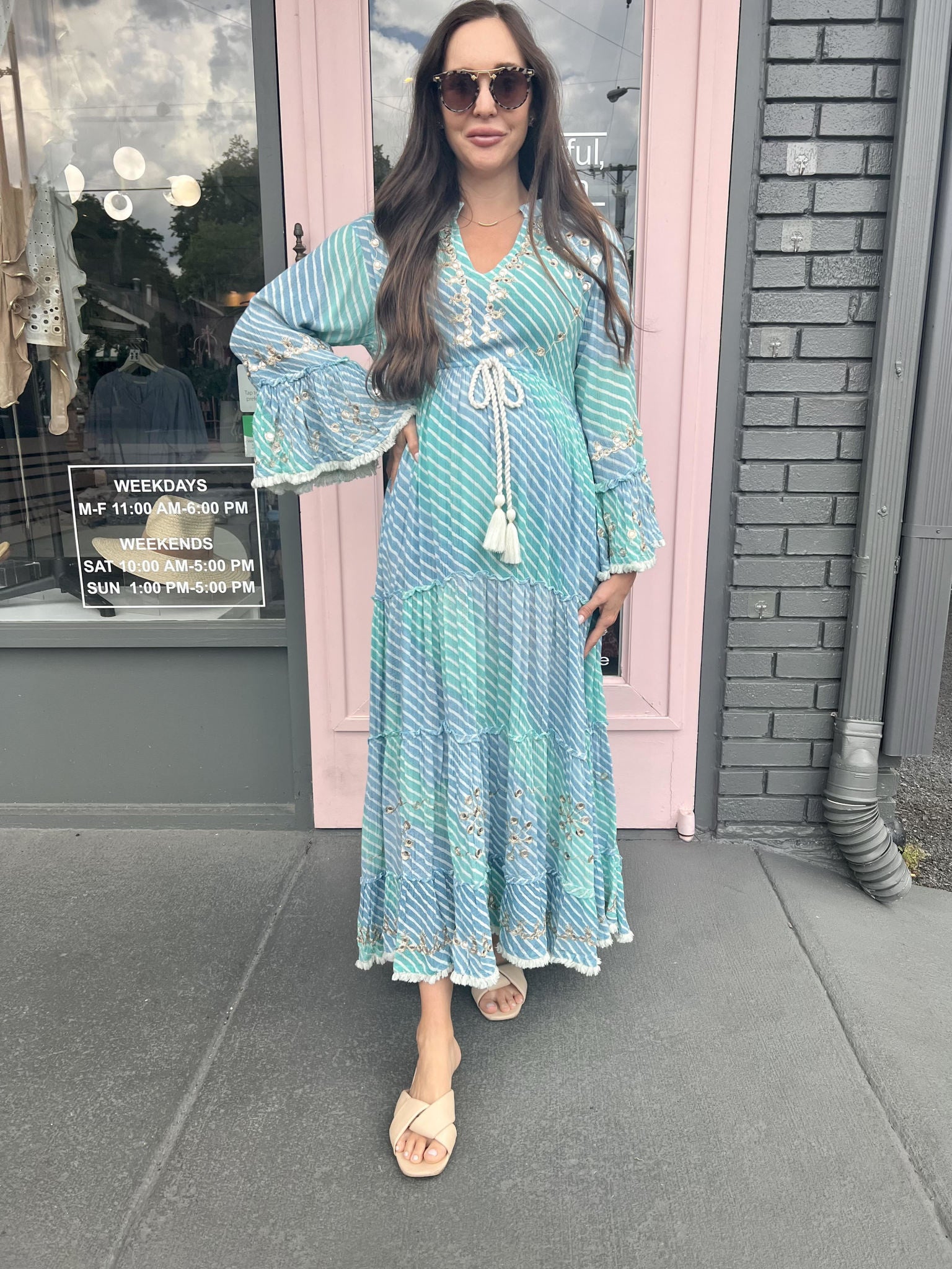 JESS STRIPE MAXI DRESS