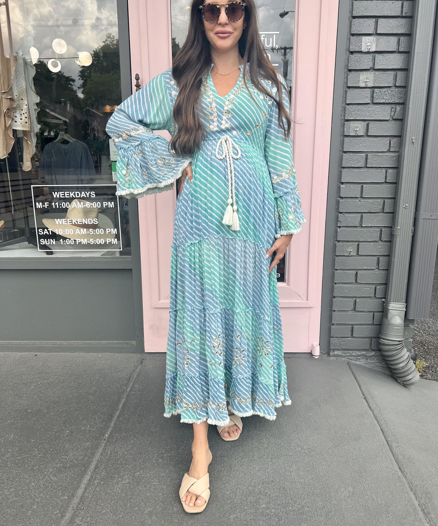 JESS STRIPE MAXI DRESS