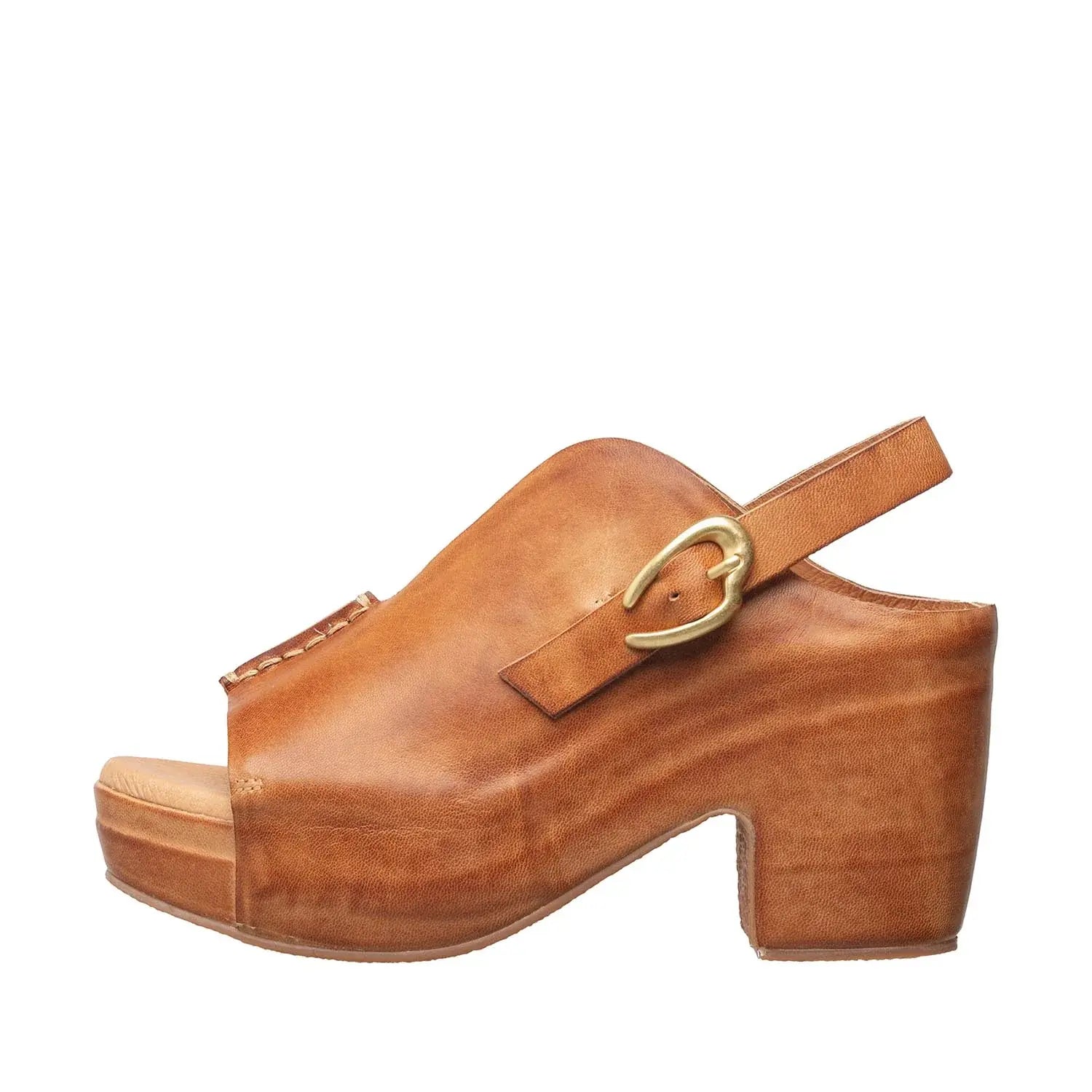 MINDY TAUPE LEATHER HEEL