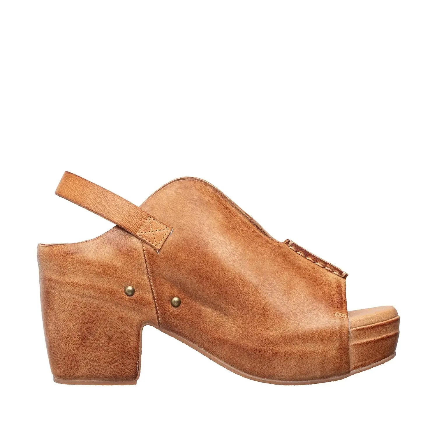 MINDY TAUPE LEATHER HEEL