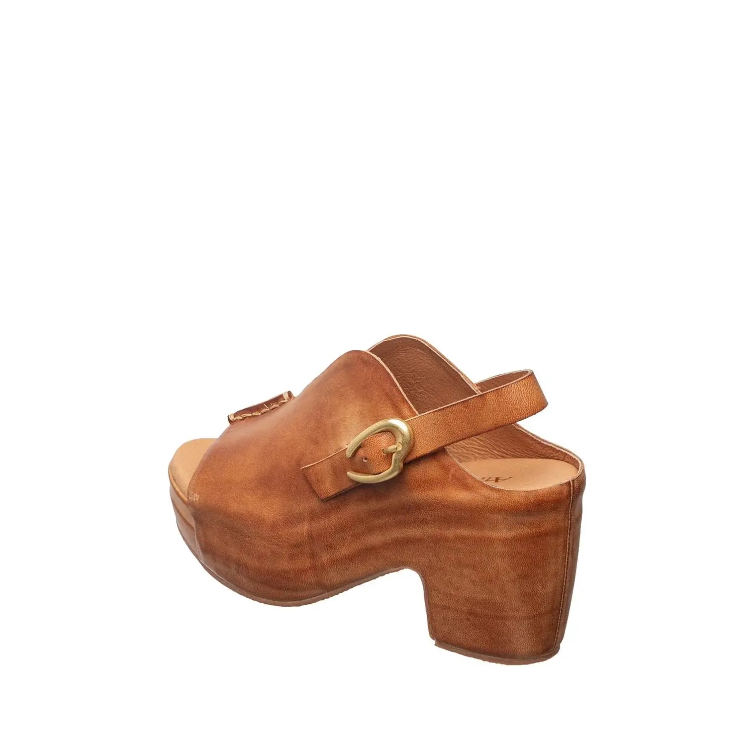 MINDY TAUPE LEATHER HEEL