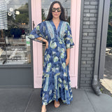 MARIE LUREX LEAF MAXI DRESS