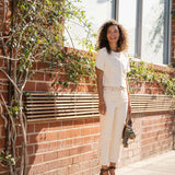 SSLV BUTTON JEAN TOP