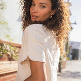 SSLV BUTTON JEAN TOP