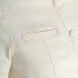 SSLV BUTTON JEAN TOP