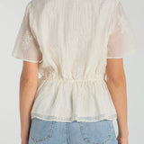 SSLV WRAP BLOUSE