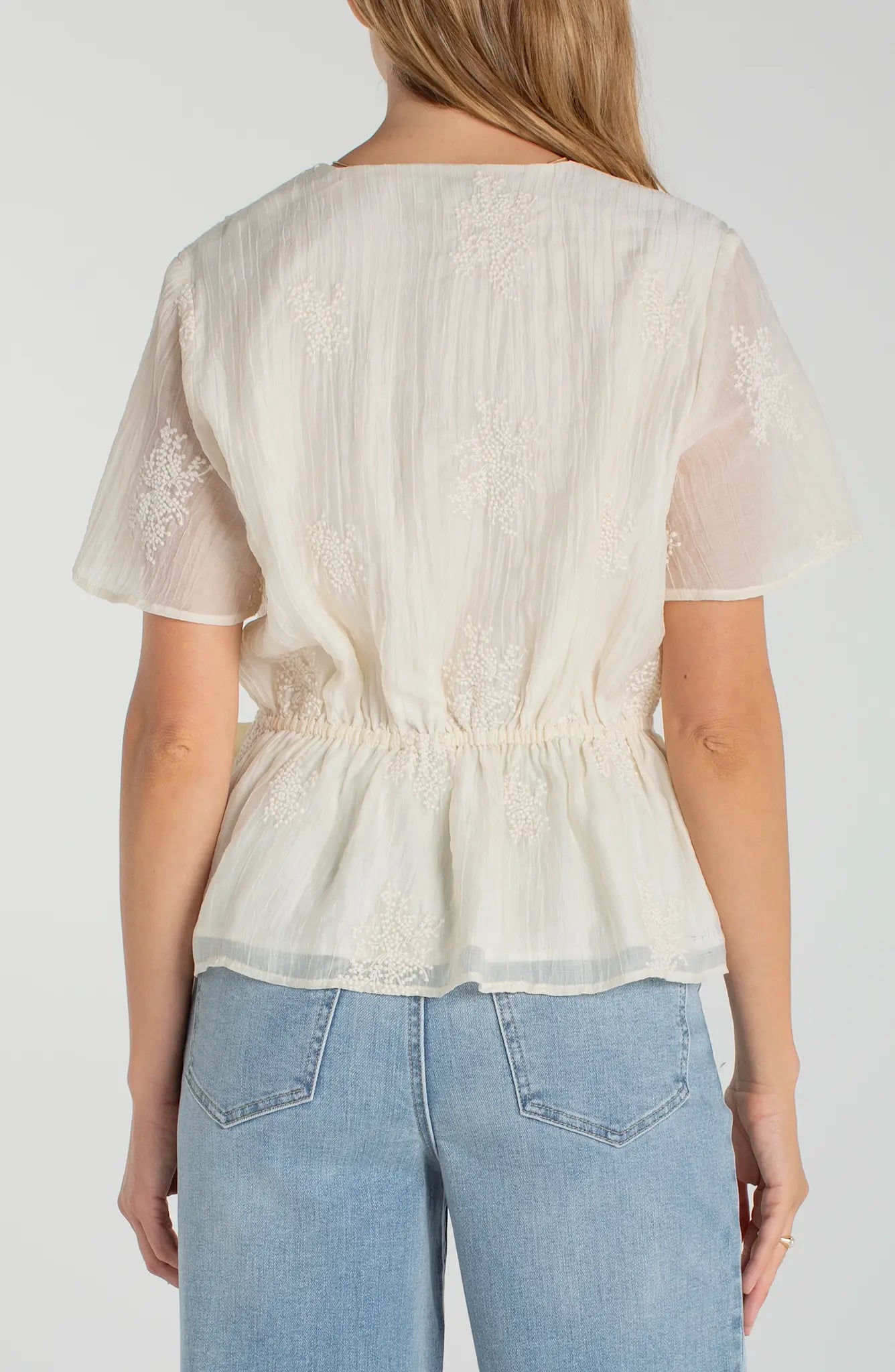 SSLV WRAP BLOUSE