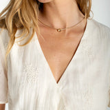SSLV WRAP BLOUSE
