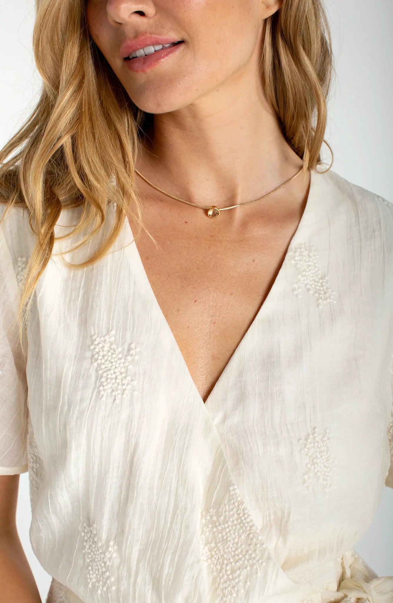 SSLV WRAP BLOUSE