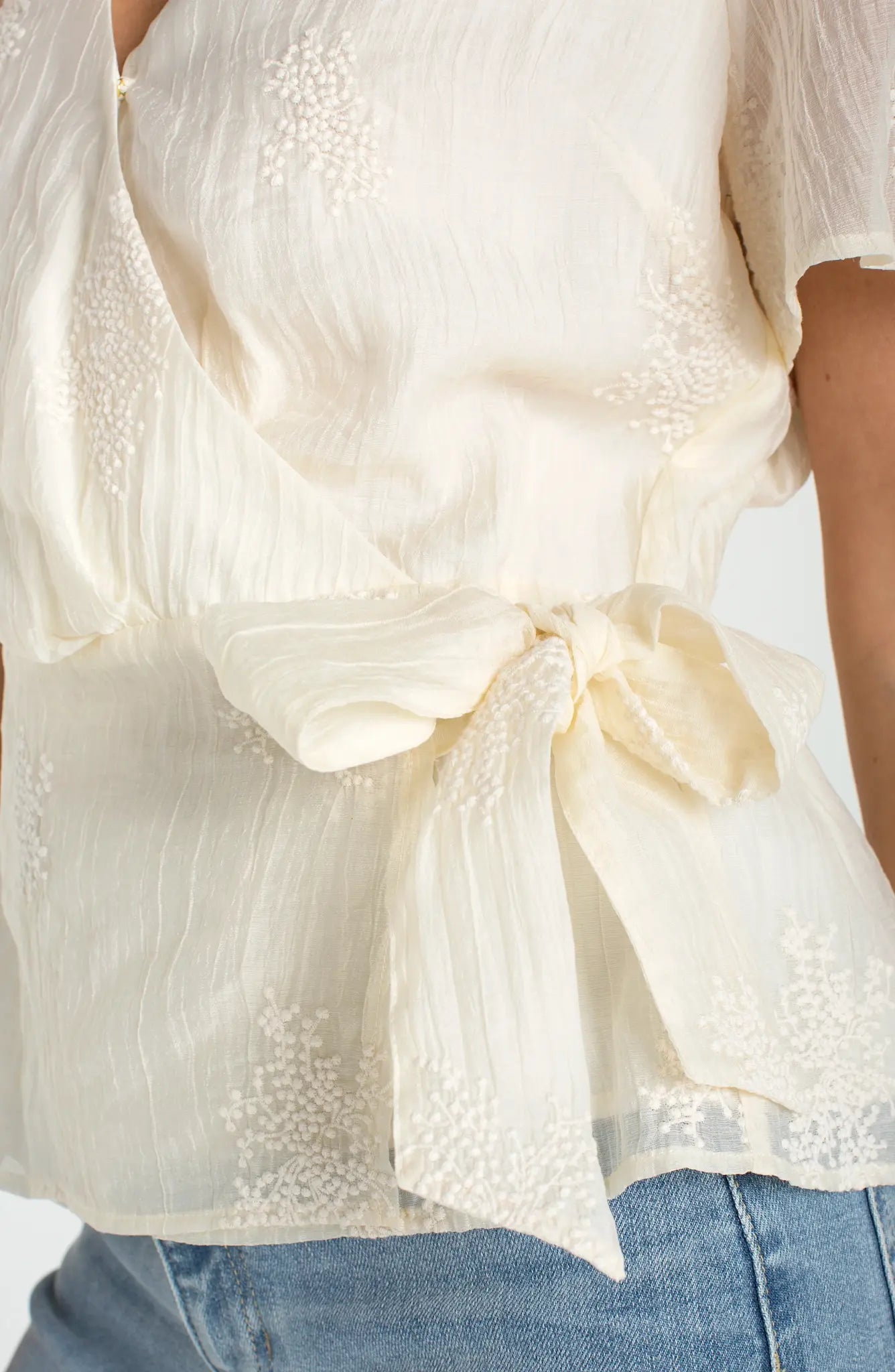 SSLV WRAP BLOUSE