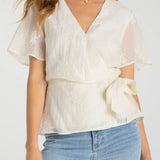 SSLV WRAP BLOUSE