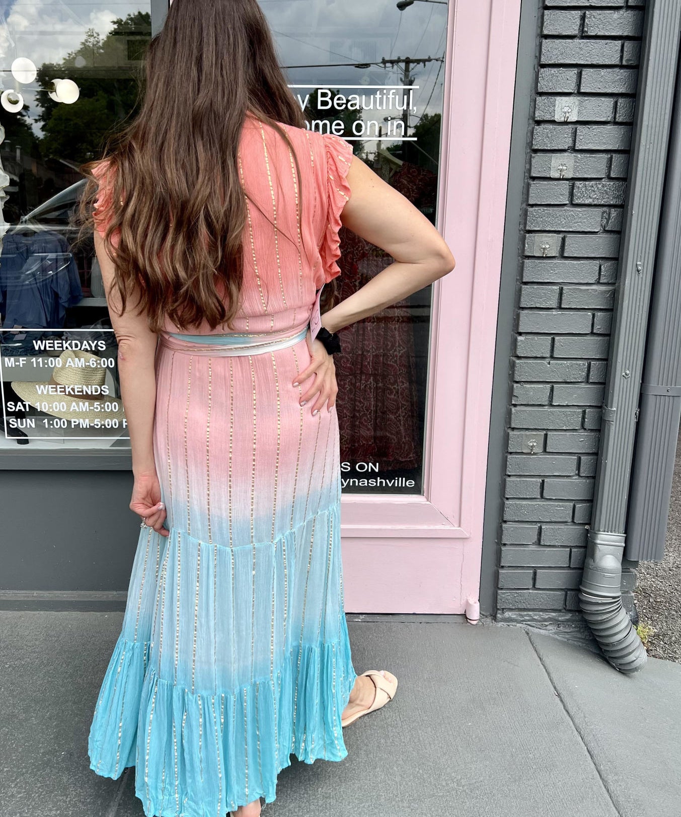 LUREX WRAP MIDI DRESS