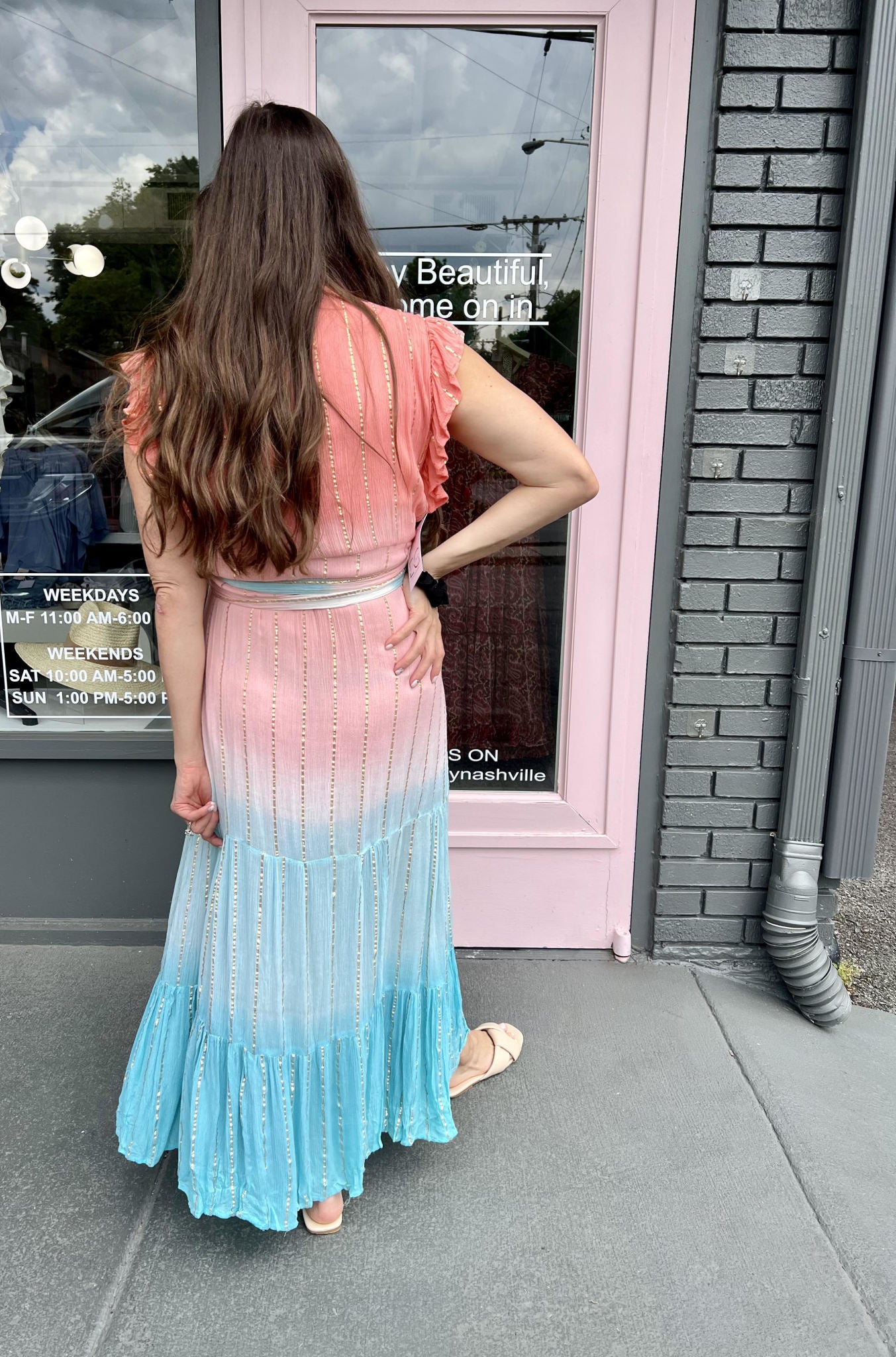 LUREX WRAP MIDI DRESS