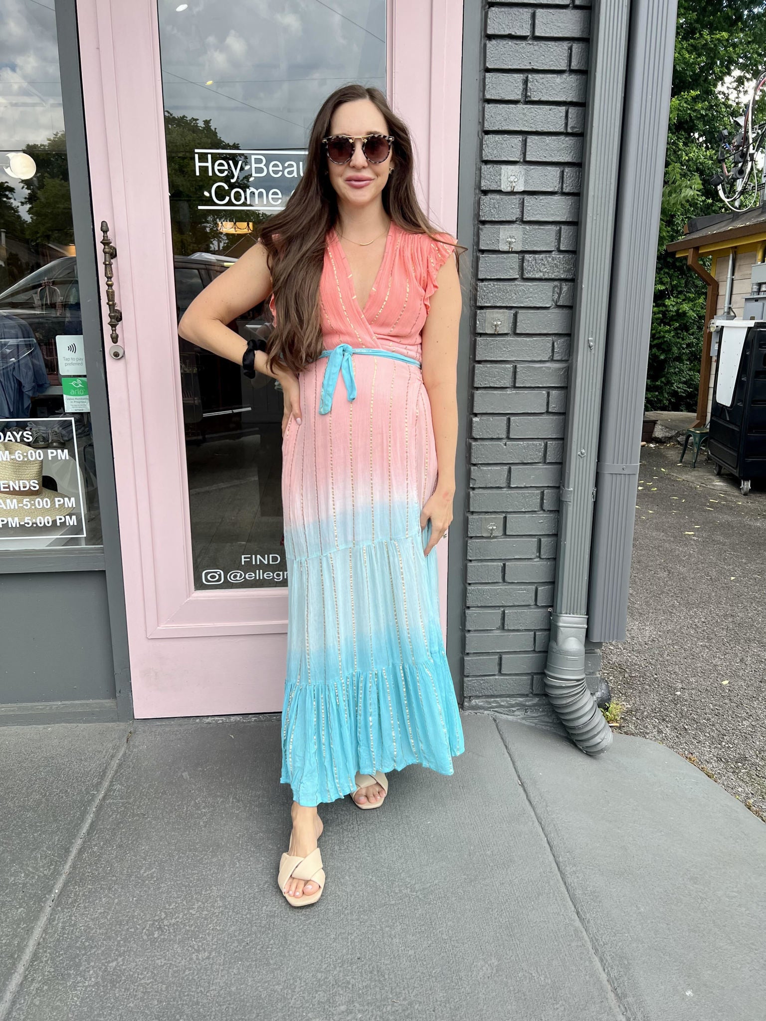 LUREX WRAP MIDI DRESS