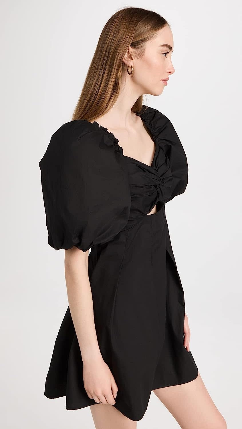 TWISTED BODICE MINI DRESS